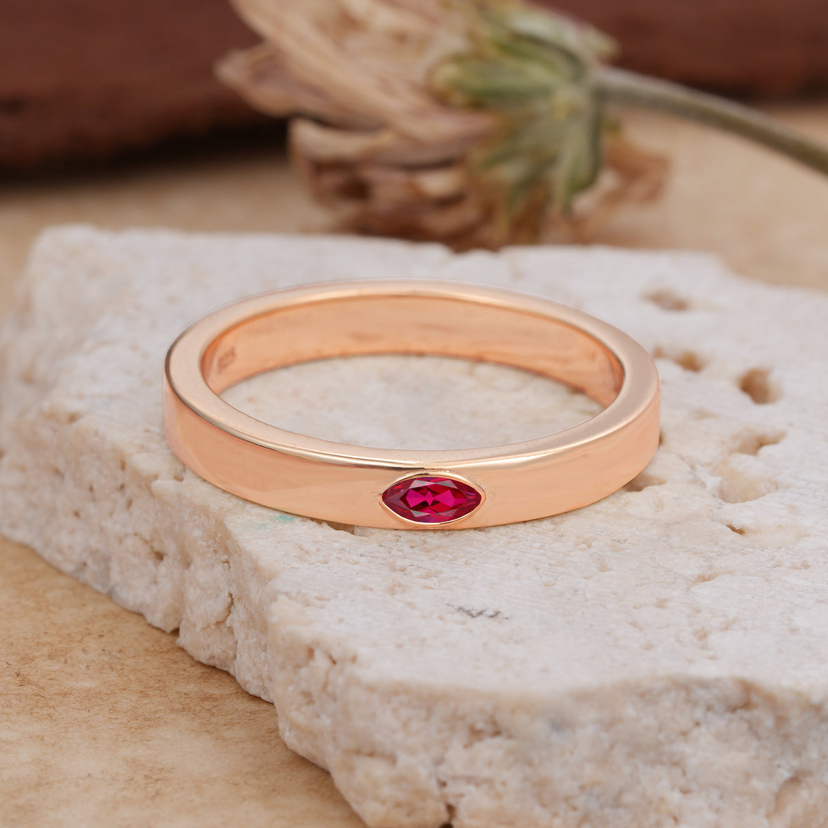 Iuxurious Oval Cut Ruby Engagement Men's Ring - Additional view