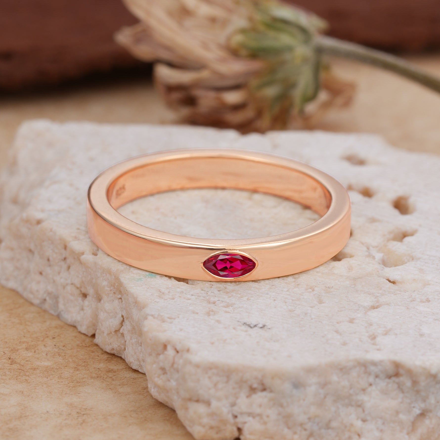 Iuxurious Oval Cut Ruby Engagement Men's Ring - Additional view