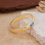 Iuxurious Oval Cut Sapphire Engagement Men's Ring - Additional view