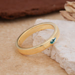 Iuxurious Oval Cut Moss Agate Engagement Men's Ring - Additional view