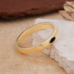 Iuxurious Oval Cut Black Onyx Engagement Men's Ring - Additional view