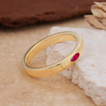 Iuxurious Oval Cut Ruby Engagement Men's Ring - Additional view