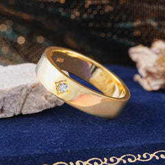 Minimalist Diamond-Shaped Lab Diamond Mens Engagement Rings