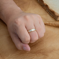 Vintage Luxury Engagement Men's ring