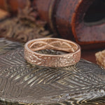 Hammered Inner Infinity Engraved Men' Wedding Band - Additional view