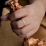 Vintage Wheat Braided Men Wedding Band Plain Band for Him - Additional view