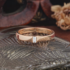 Iuxurious Rectangular Cut Moissanite Engagement Men's ring