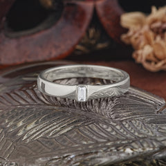 Iuxurious Rectangular Cut Moissanite Engagement Men's ring