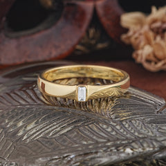 Iuxurious Rectangular Cut Moissanite Engagement Men's ring