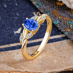 Exquisite 4-Prong Pear Cut Sapphire Engagement Ring