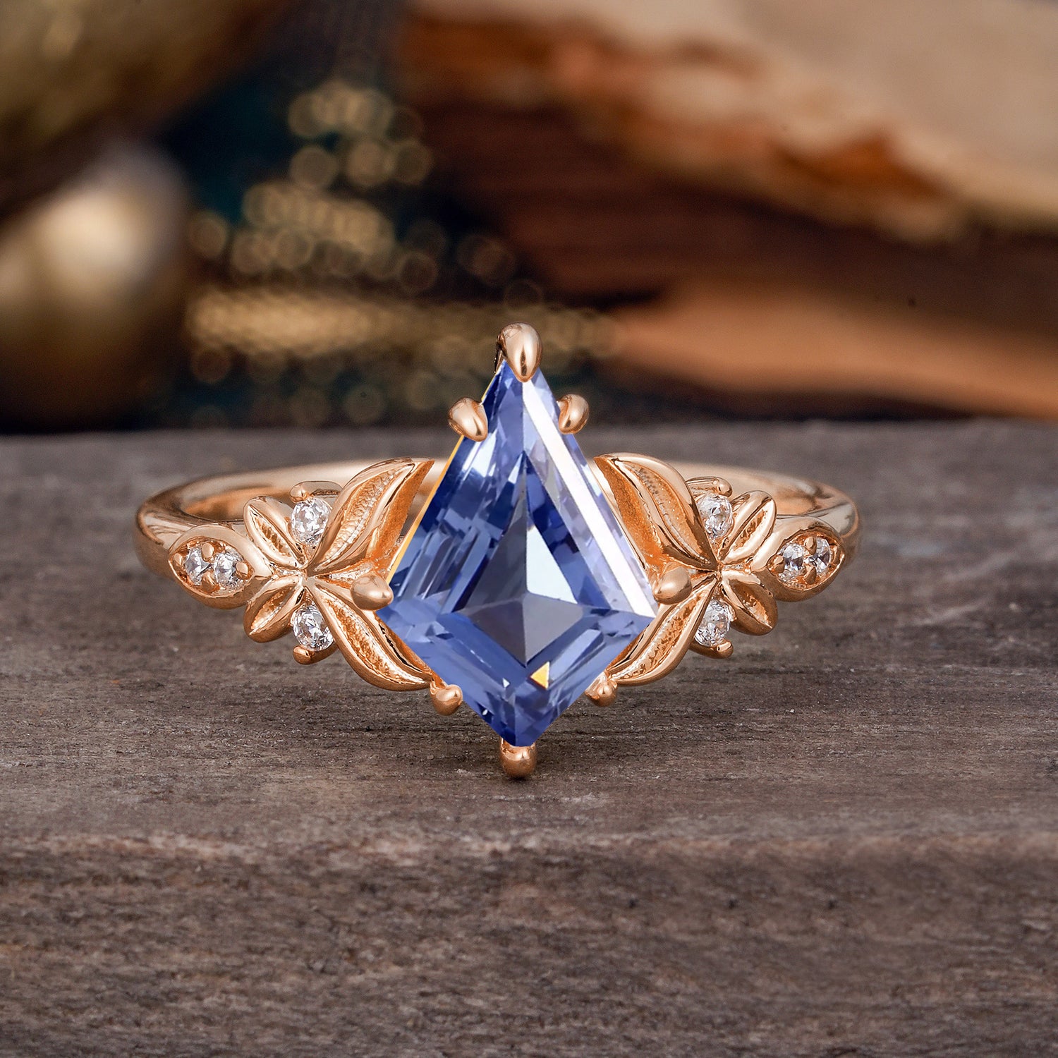 Luxe Vintage 4 Prong Kite-Cut Tanzanite Engagement Ring
