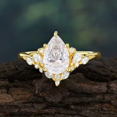 Luxe  Classic 6-Prong Pear-Cut Moissanite Engagement Ring