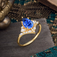Luxe  Classic 6-Prong Pear-Cut Sapphire Engagement Ring