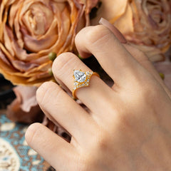 Luxe  Classic 5-Prong Pear-Cut Lab Diamond Engagement Ring