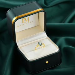 Nature-Inspired Luxury 4-Prong Oval-Cut Natural Moss Agate Engagement Ring