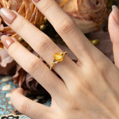 Fashion-Forward Luxury 4-Prong Citrine Engagement Ring