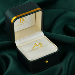 Nature-Inspired 3-Prong Pear-Cut Moissanite Engagement Ring