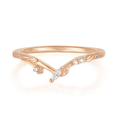2 Prong Exquisite Minimalist Moissanite Engagement Ring
