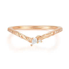 4 Prong Kite Cut Exquisite Minimalist Moissanite Engagement Ring