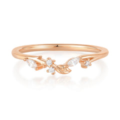 Nature-Inspired Exquisite Minimalist Moissanite Engagement Ring