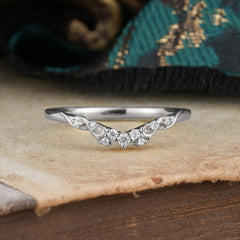 Luxurious Moissanite Engagement Wedding Band Ring