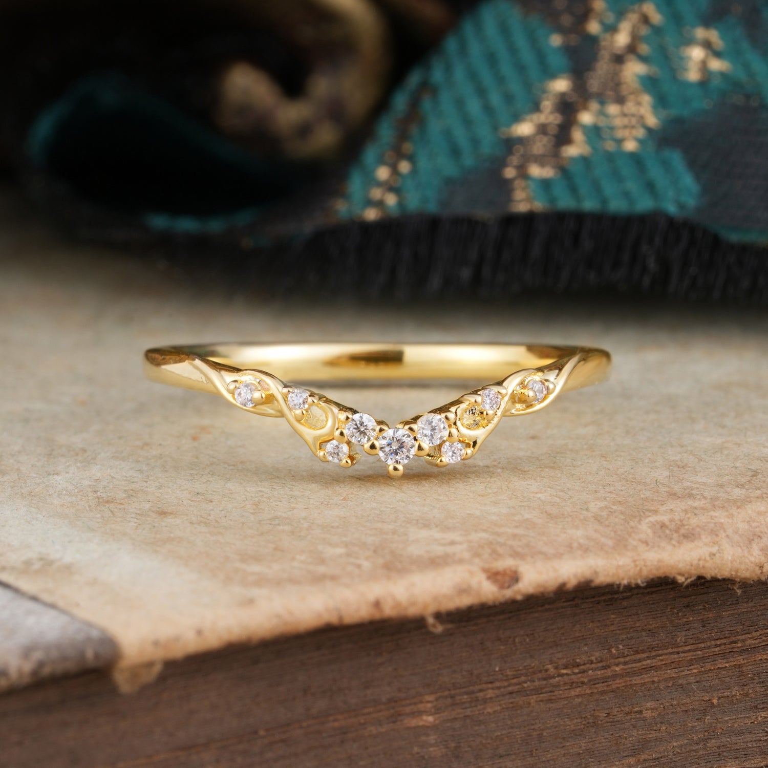 Luxurious Moissanite Engagement Wedding Band Ring