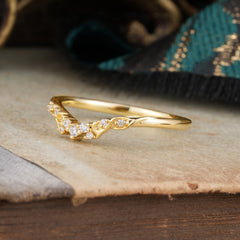 Luxurious Moissanite Engagement Wedding Band Ring