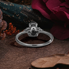 Halloween Limited | Coffin Cut Cluster Black Rutilated Quartz Ring Set