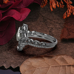 Halloween Limited | Vintage Kite Cut Black Rutilated Quartz Ring Set