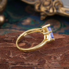 6 Prong Marquise Cut Three Stone Tanzanite Engagement Ring Anniversary Gift for Women
