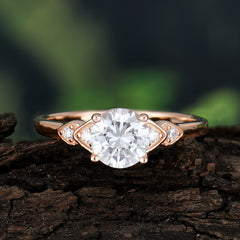 Classic Round Moissanite Engagement Ring for Women