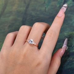 Classic Round Moissanite Engagement Ring for Women