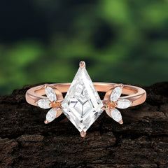 Minimalist Luxe 4-Prong Kite-Cut Moissanite Engagement Ring
