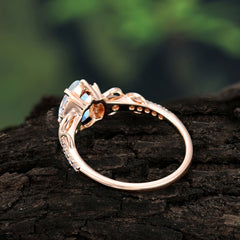 Classic Pear Shaped Natural Moonstone Engagement Ring/Promise Ring