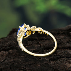 Luxury 4-Prong Pear-Shaped Sapphire Wedding Ring