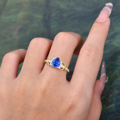 Luxury 4-Prong Pear-Shaped Sapphire Wedding Ring