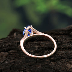Timeless Vintage 4-Prong Pear-Cut Sapphire Engagement Ring
