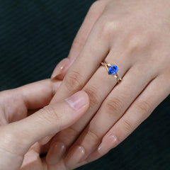 Lux Minimalist 4-Prong Pear-Cut Sapphire Engagement Ring
