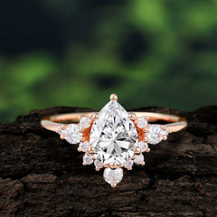 Classic Luxe 6-Prong Pear-Cut Moissanite Engagement Ring
