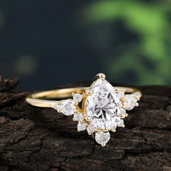 Classic Luxe 6-Prong Pear-Cut Moissanite Engagement Ring