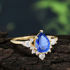 Classic Luxe 6-Prong Pear-Cut Sapphire Engagement Ring