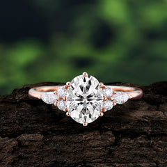 Luxury Legacy 6-Prong Oval-Cut Moissanite Engagement Ring