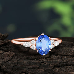 Luxury Legacy 6-Prong Oval-Cut Sapphire Engagement Ring