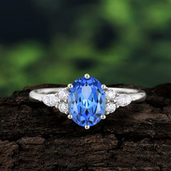 Luxury Legacy 6-Prong Oval-Cut Sapphire Engagement Ring