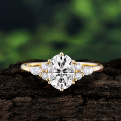 Luxury Legacy 6-Prong Oval-Cut Moissanite Engagement Ring
