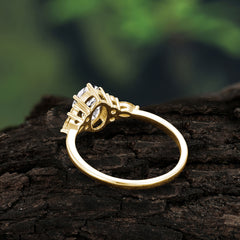 Luxury Legacy 6-Prong Oval-Cut Moissanite Engagement Ring