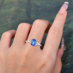 Luxury Legacy 6-Prong Oval-Cut Sapphire Engagement Ring