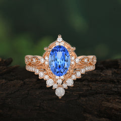 Gorgeous Oval Cut Sapphire Engagement Ring