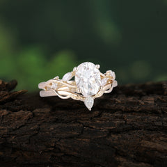 Enchanted 4-Prong Oval Cut Moissanite Stacking Ring
