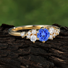 Classic 6-Prong Round Cut Sapphire Engagement Ring